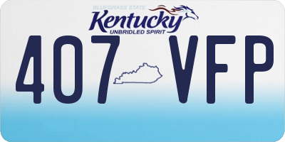 KY license plate 407VFP