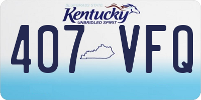KY license plate 407VFQ