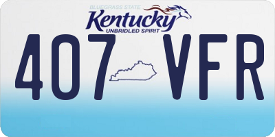 KY license plate 407VFR