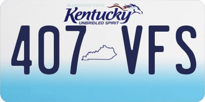 KY license plate 407VFS