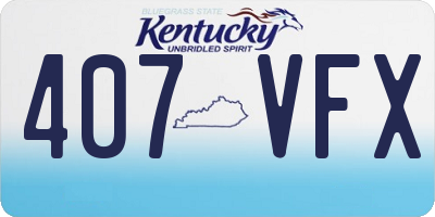 KY license plate 407VFX