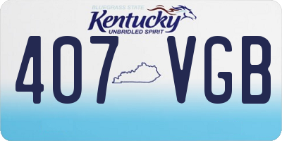 KY license plate 407VGB