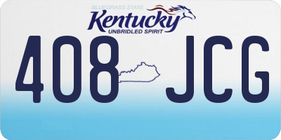 KY license plate 408JCG