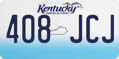 KY license plate 408JCJ