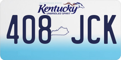 KY license plate 408JCK