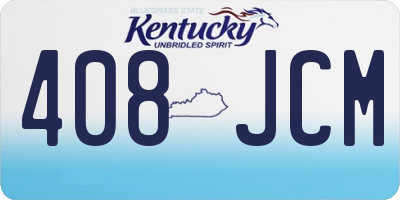 KY license plate 408JCM