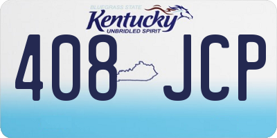 KY license plate 408JCP