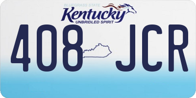 KY license plate 408JCR