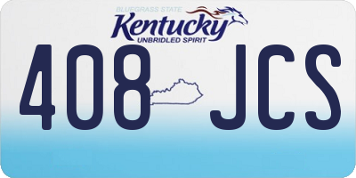 KY license plate 408JCS
