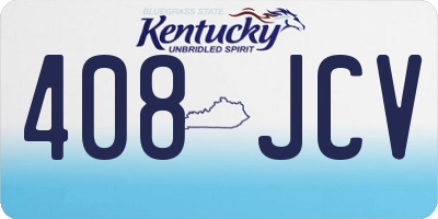 KY license plate 408JCV