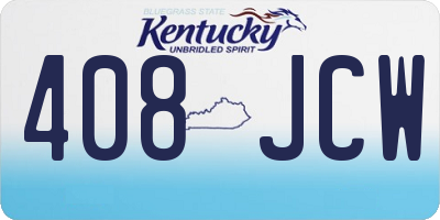 KY license plate 408JCW