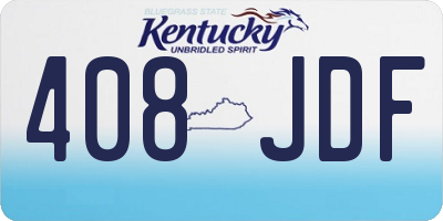 KY license plate 408JDF