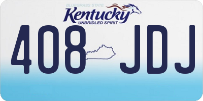 KY license plate 408JDJ