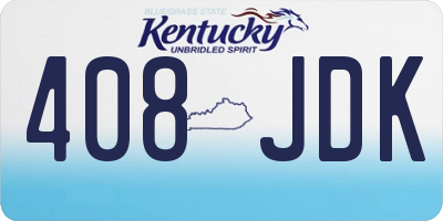 KY license plate 408JDK