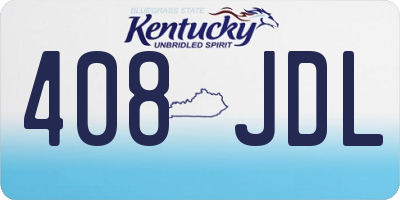 KY license plate 408JDL