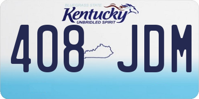 KY license plate 408JDM