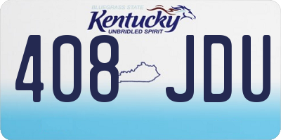 KY license plate 408JDU