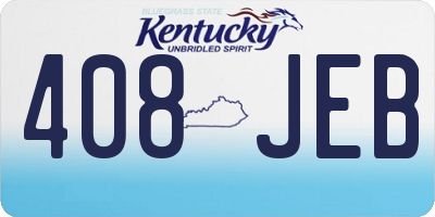 KY license plate 408JEB
