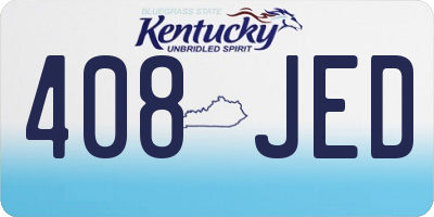 KY license plate 408JED