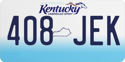 KY license plate 408JEK