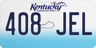 KY license plate 408JEL