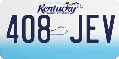KY license plate 408JEV