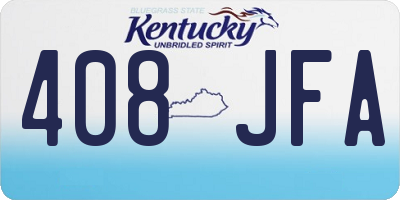 KY license plate 408JFA