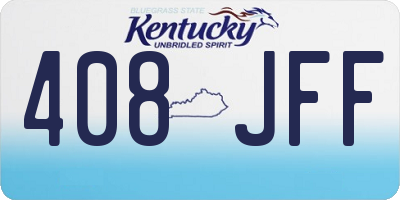 KY license plate 408JFF