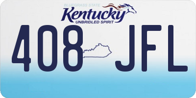 KY license plate 408JFL