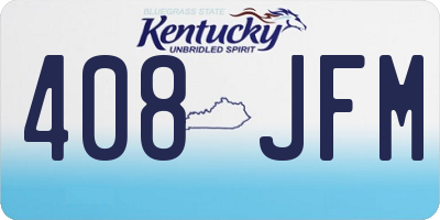 KY license plate 408JFM