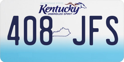 KY license plate 408JFS