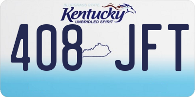 KY license plate 408JFT