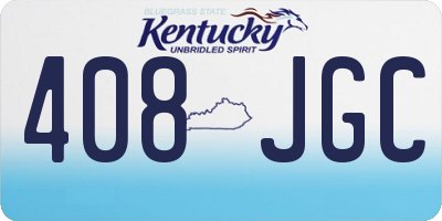 KY license plate 408JGC