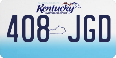 KY license plate 408JGD