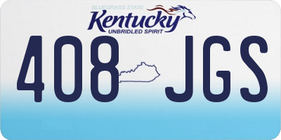 KY license plate 408JGS