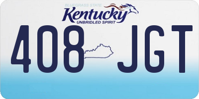 KY license plate 408JGT