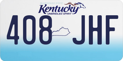 KY license plate 408JHF