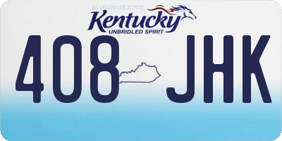 KY license plate 408JHK