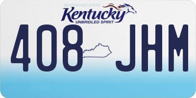 KY license plate 408JHM