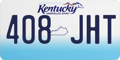 KY license plate 408JHT