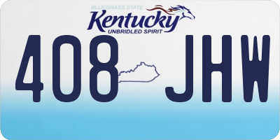 KY license plate 408JHW