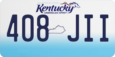 KY license plate 408JII