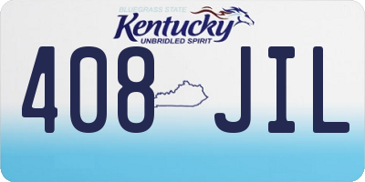 KY license plate 408JIL