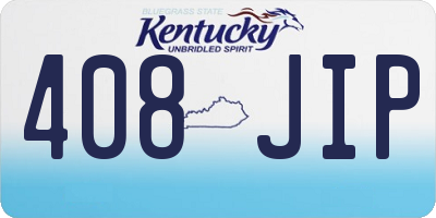 KY license plate 408JIP