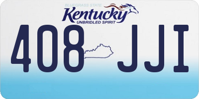 KY license plate 408JJI
