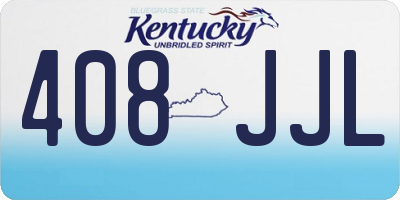 KY license plate 408JJL