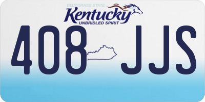 KY license plate 408JJS