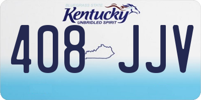 KY license plate 408JJV