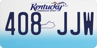 KY license plate 408JJW