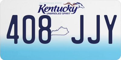 KY license plate 408JJY